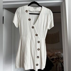 NWOT Moon River x Anthropologie White Button Down dress